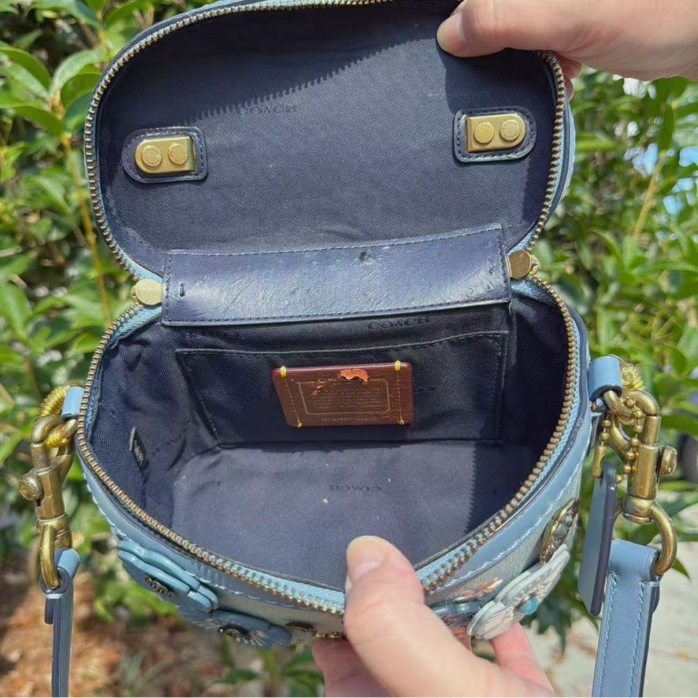 Coach Trail Bag Blue Denim with Tea Rose 53740 - Picture 10 of 12